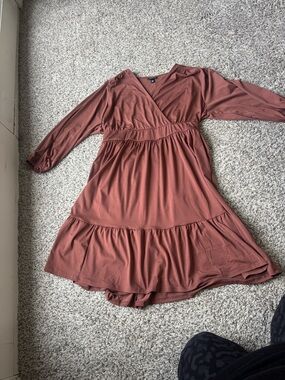 torrid Rust Brown Tiered Mini Dress